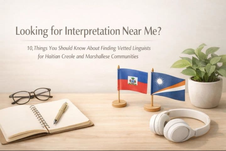 Looking for Interpretation Near Me? 10 Things You Should Know About Finding Vetted Linguists for Haitian Creole and Marshallese Communities