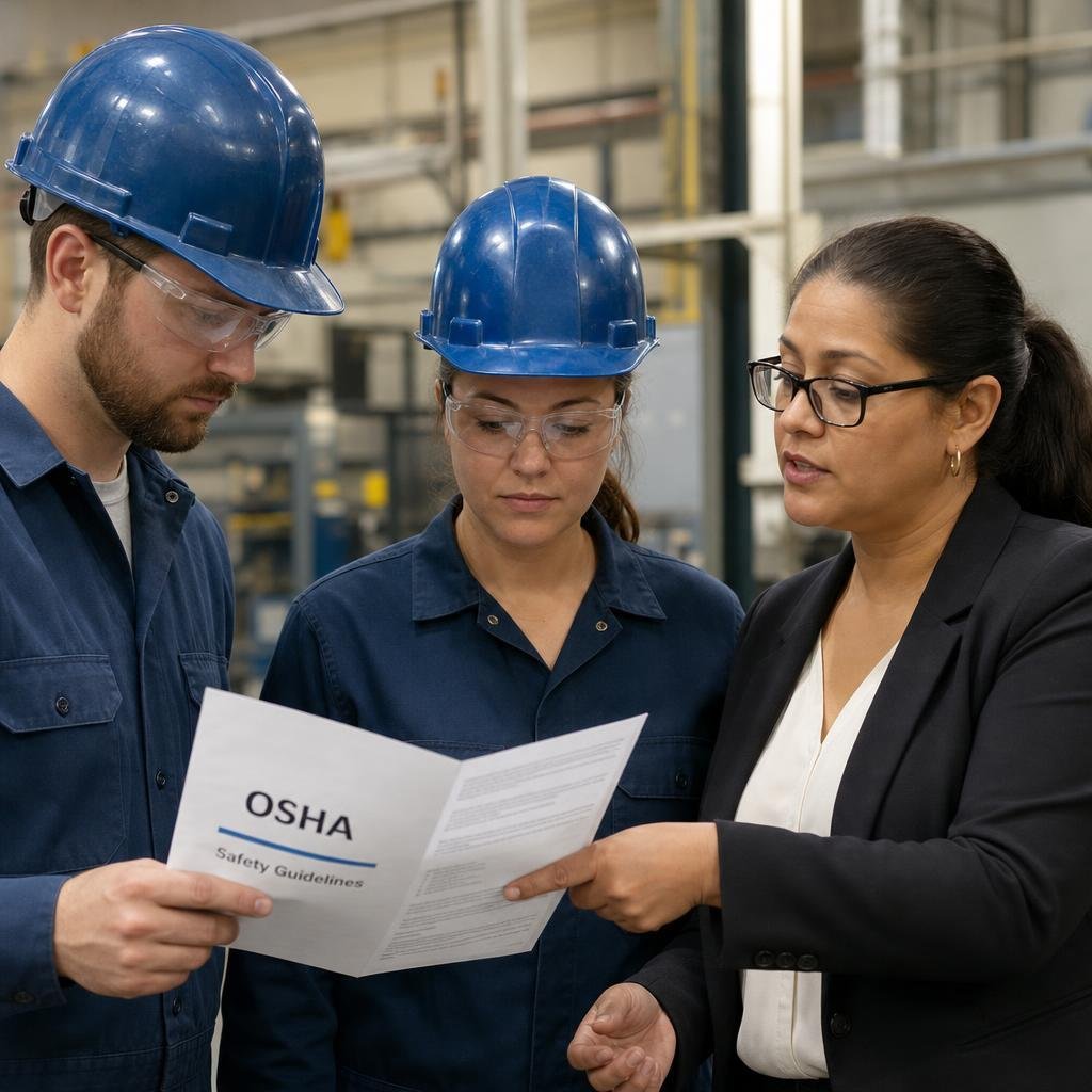 OSHA safety training interpreter Indiana reviewing safety guidelines